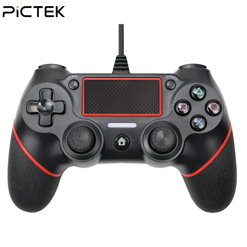 Pictek USB проводной геймпад контроллер для PlayStation 4 PS3 Джойстик Геймпад с двойной