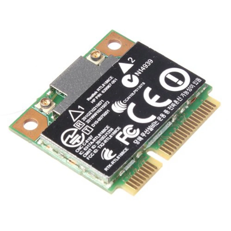 150 / WiFi PCI-E HP Realtek RTL8188CE -N 802,11 B/G/N 640926-001 639967-001
150 / WiFi PCI-E HP Realtek RTL8188CE -N 802,11 B/G/N 640926-001 639967-001