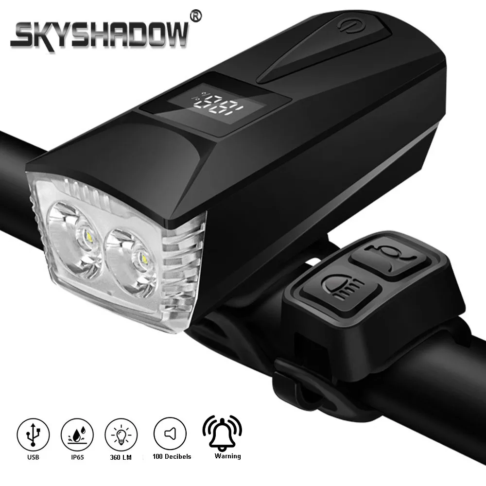 Warning Flashlight Bicycle Light Front And Horn USB LED Rechargeable 2600mAh Battery Camping Light 4 Lighting Modes Waterproof
Warning Flashlight Bicycle Light Front And Horn USB LED Rechargeable 2600mAh Battery Camping Light 4 Lighting Modes Waterproof