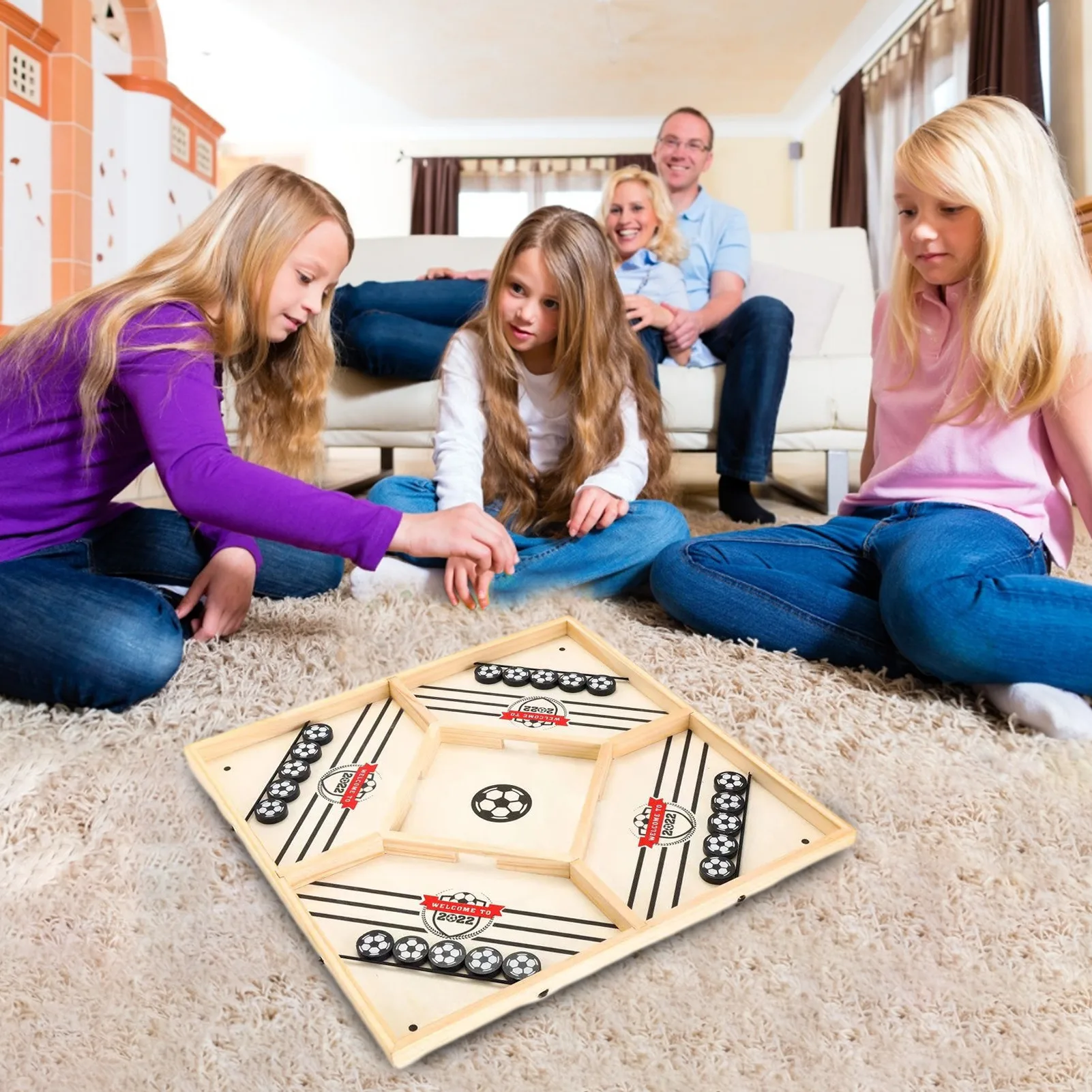 Folding Wooden Fast Sling Puck Game Family Table Hockey Slingshot Four Player Games Family Table Hockey Shooting Battle
Folding Wooden Fast Sling Puck Game Family Table Hockey Slingshot Four Player Games Family Table Hockey Shooting Battle