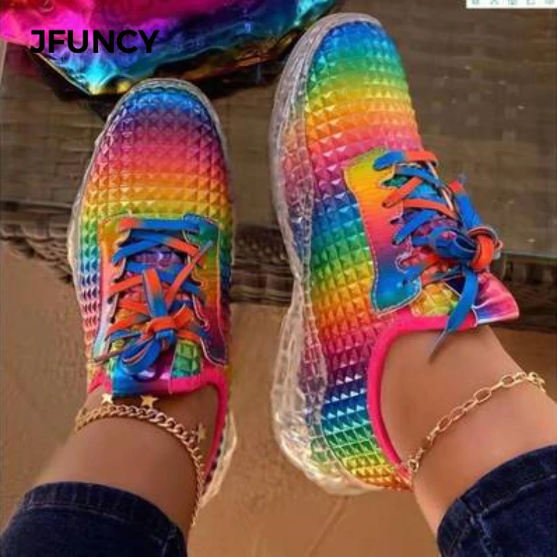 JFUNCY Women's Sneakers Colorful Cool Woman Vulcanized Shoe Casual Female Sport Walking Flats Sneaker Women Sports Shoes
JFUNCY Women's Sneakers Colorful Cool Woman Vulcanized Shoe Casual Female Sport Walking Flats Sneaker Women Sports Shoes