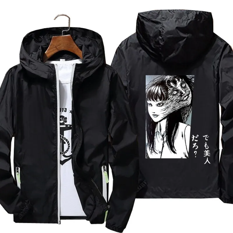 2021 Men's windbreaker Tomie Junji Ito collection printing indbreak jacket Reflective Skin Sun Spring Autumn parkas
2021 Men's windbreaker Tomie Junji Ito collection printing indbreak jacket Reflective Skin Sun Spring Autumn parkas