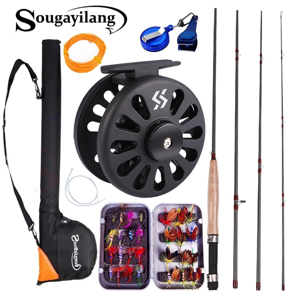 Sougayialng 2.7M 8.86FT #5/6 Fly Fishing Rod Set Fly Rod and Fly Reel Combo with Fishing Bag Line Accessories Lures Box Combos
Sougayialng 2.7M 8.86FT #5/6 Fly Fishing Rod Set Fly Rod and Fly Reel Combo with Fishing Bag Line Accessories Lures Box Combos