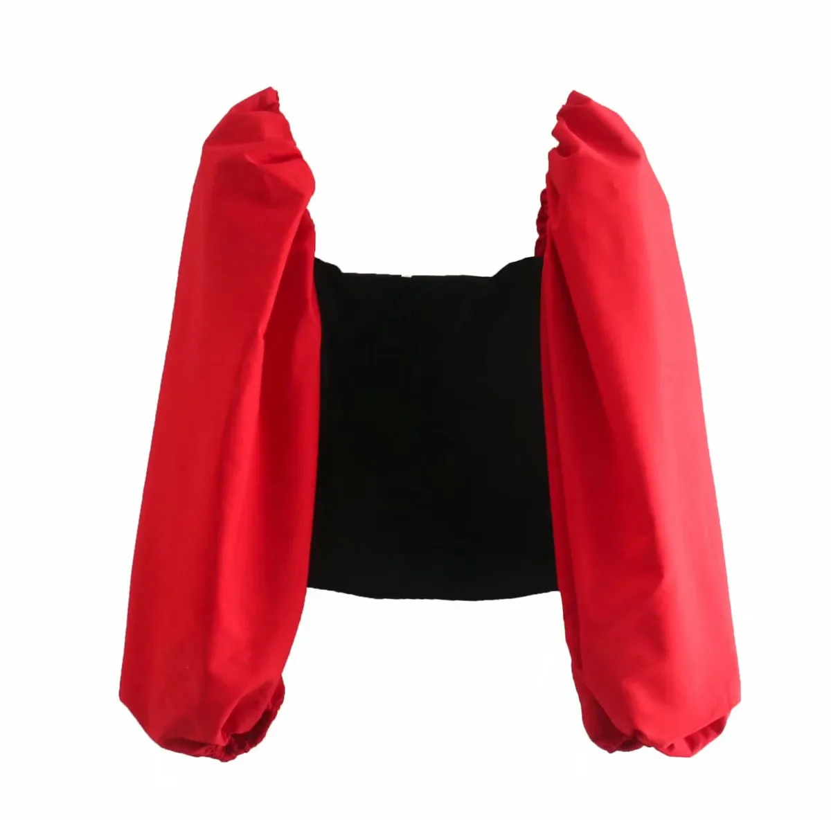 Lantern sleeve shirts Stylish red patchwork velvet blouses female casual short style chic tops blusas mujer
Lantern sleeve shirts Stylish red patchwork velvet blouses female casual short style chic tops blusas mujer
