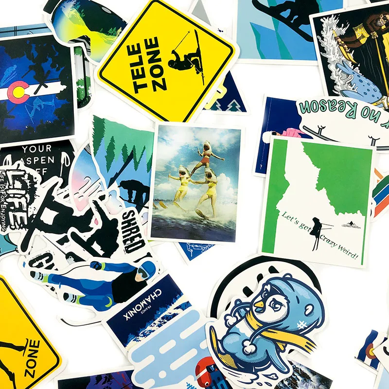70Pcs Sports Fashion Ski Sticker For Scrapbooking Motorcycle Luggage Computer Toy Suitcase Children | Игрушки и хобби