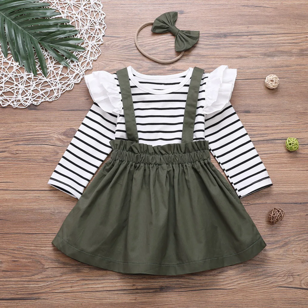 1-6 Years High Quality Baby Girls Clothing Set 2021 Spring Fashion Casual Stripe Shirt + Suspender Skirt Kid Children Clothes
1-6 Years High Quality Baby Girls Clothing Set 2021 Spring Fashion Casual Stripe Shirt + Suspender Skirt Kid Children Clothes