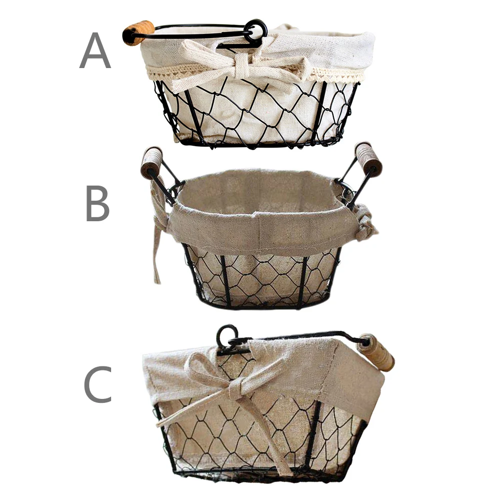 Iron Fabric Storage Basket Iron Art Wire Sundries Storage Basket Desktop Grocery Organizer Small Fruit Bowl Portable Mini Basket
Iron Fabric Storage Basket Iron Art Wire Sundries Storage Basket Desktop Grocery Organizer Small Fruit Bowl Portable Mini Basket