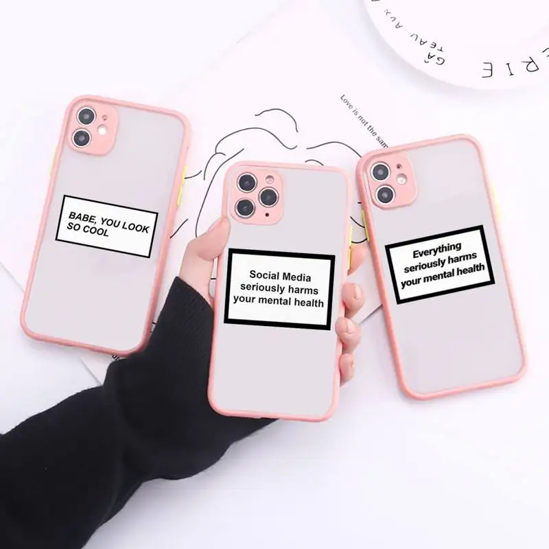 Positive Good Vibe Happy Simple Matte Bumper Phone Case For iphone12 11 Pro Max X XS Max XR 7 8 Plus 12mini Shockproof Cover
Positive Good Vibe Happy Simple Matte Bumper Phone Case For iphone12 11 Pro Max X XS Max XR 7 8 Plus 12mini Shockproof Cover