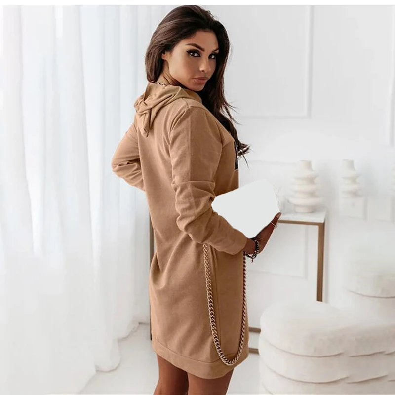 Autumn Winter New Elegant Dress Fashion Casual Hooded Letter Long Sleeve Black Green Beach Mini Dresses For Women Robe Femme
Autumn Winter New Elegant Dress Fashion Casual Hooded Letter Long Sleeve Black Green Beach Mini Dresses For Women Robe Femme