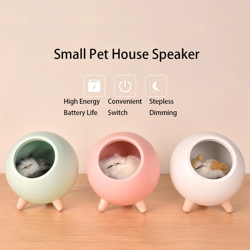 New Pet House Bluetooth Speaker Stepless Dimming Three-Color Wireless Bluetooth Speaker Children's Small Audio
New Pet House Bluetooth Speaker Stepless Dimming Three-Color Wireless Bluetooth Speaker Children's Small Audio