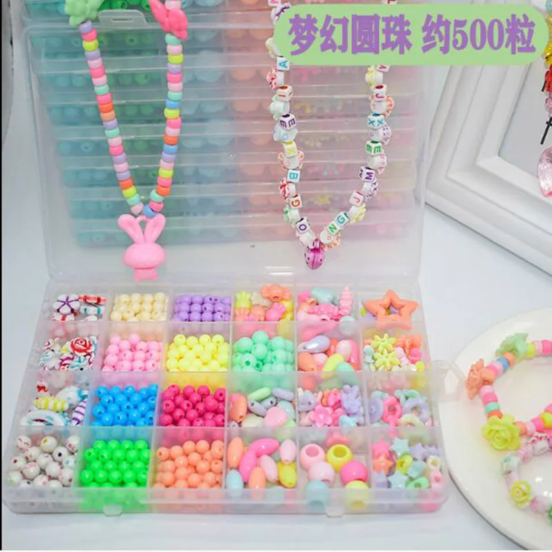 Girl Educational Toys Necklaces Bracelets Jewelry Making Beads Bracelet Kit Set Diy Beads Toys for Children hacer pulseras nina
Girl Educational Toys Necklaces Bracelets Jewelry Making Beads Bracelet Kit Set Diy Beads Toys for Children hacer pulseras nina