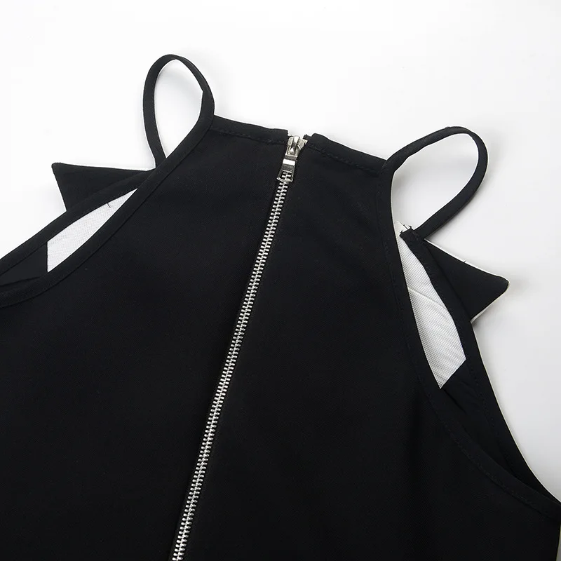 ENGAGEMENT High-quality 2021 Summer Double-row Silver Buckle Collision Color Deep V-neck Suspender Skirt Black Suit Wind Dress 
ENGAGEMENT High-quality 2021 Summer Double-row Silver Buckle Collision Color Deep V-neck Suspender Skirt Black Suit Wind Dress
