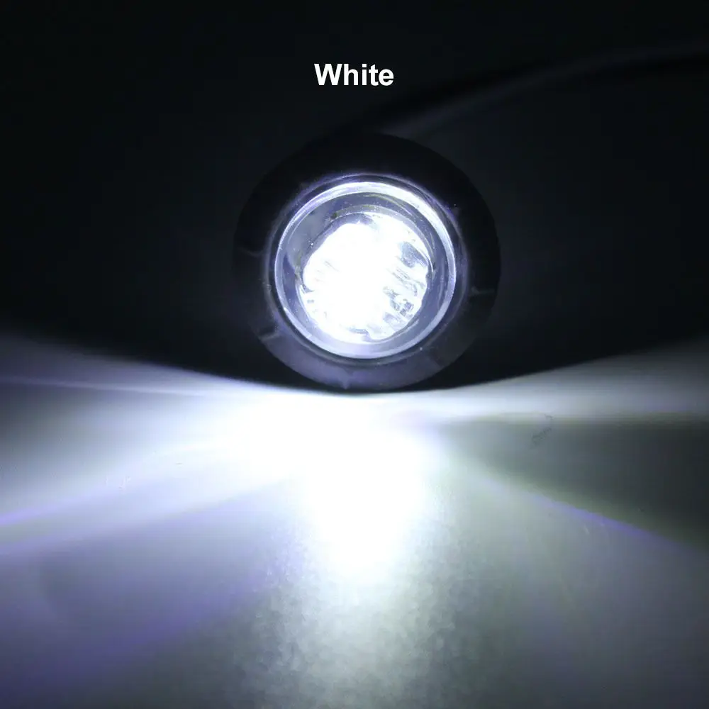 10x White 12V 3/4 Inch LED Bullet Button Side Marker Light IP65 Waterproof Universal For Car Truck Trailer Practical To Use
10x White 12V 3/4 Inch LED Bullet Button Side Marker Light IP65 Waterproof Universal For Car Truck Trailer Practical To Use