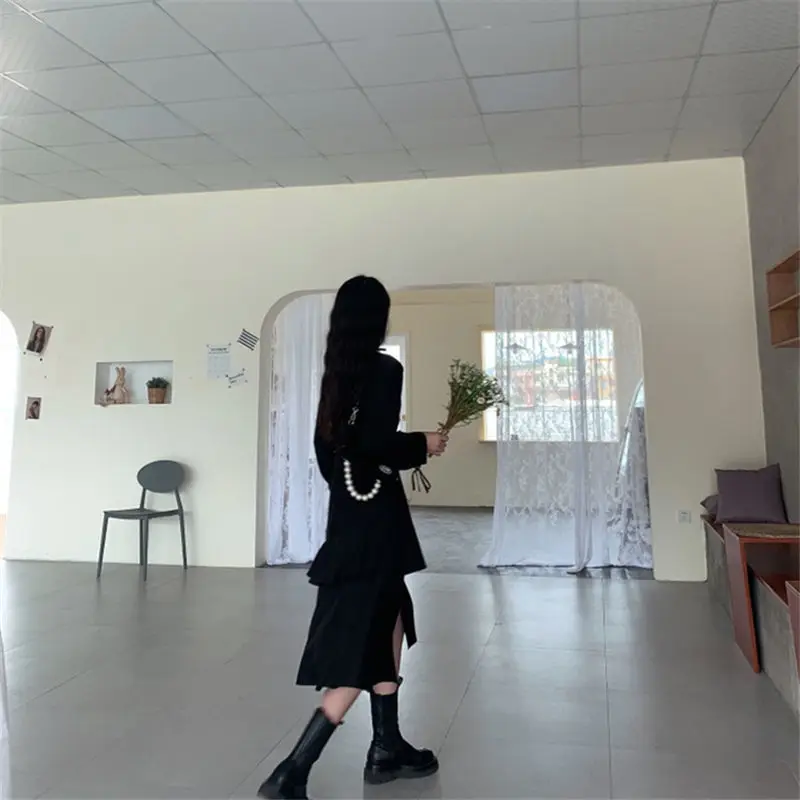 Black Split Dress Women Elegant Designer Gothic Dress Female Streetwear Irregular Ruffles Party Dress Autumn Clothes Women 2020
Black Split Dress Women Elegant Designer Gothic Dress Female Streetwear Irregular Ruffles Party Dress Autumn Clothes Women 2020