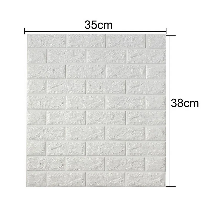 10 Pcs 3D Wall Stickers Self-Adhesive Tile Waterproof Foam Panel Living Room TV Background Protection Baby Wallpaper 38*35cm
10 Pcs 3D Wall Stickers Self-Adhesive Tile Waterproof Foam Panel Living Room TV Background Protection Baby Wallpaper 38*35cm