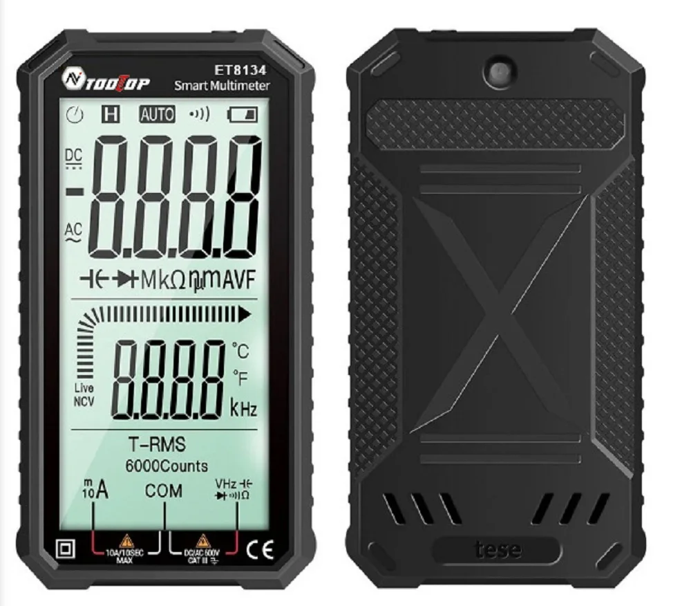 TOOLTOP ET8134 LCD Digital Multimeter Direct Current AC Voltage Current Measurement Capacitance Resistance Voltage Measuring
TOOLTOP ET8134 LCD Digital Multimeter Direct Current AC Voltage Current Measurement Capacitance Resistance Voltage Measuring