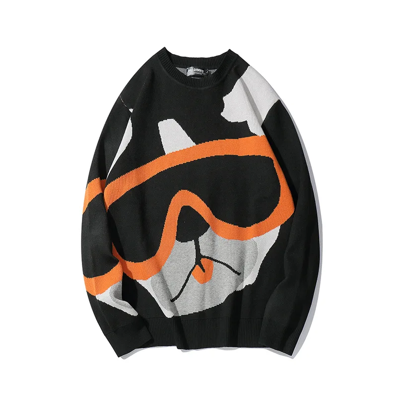 Street Hipster Hip Hop Cartoon O-Neck Oversize Knitted Sweater Autumn Winter Men Women Warm Casual Knitwear Pullover Couple Tops
Street Hipster Hip Hop Cartoon O-Neck Oversize Knitted Sweater Autumn Winter Men Women Warm Casual Knitwear Pullover Couple Tops