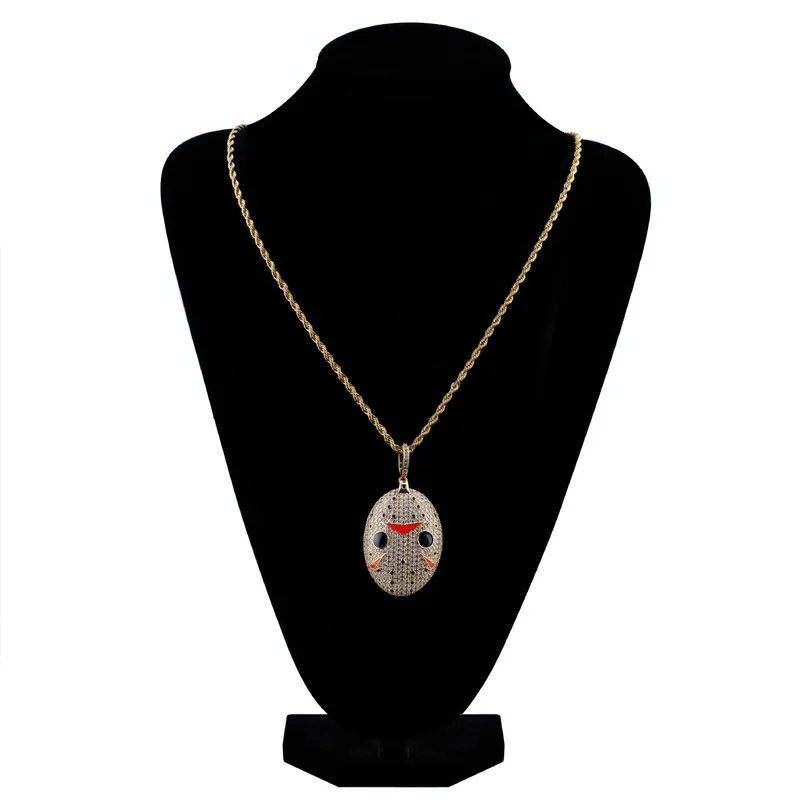 Hip Hop AAA Cubic Zirconia Paved Bling Iced Out The Film Saw Mask Pendants Necklace for Men Rapper Jewelry Drop Shipping
Hip Hop AAA Cubic Zirconia Paved Bling Iced Out The Film Saw Mask Pendants Necklace for Men Rapper Jewelry Drop Shipping