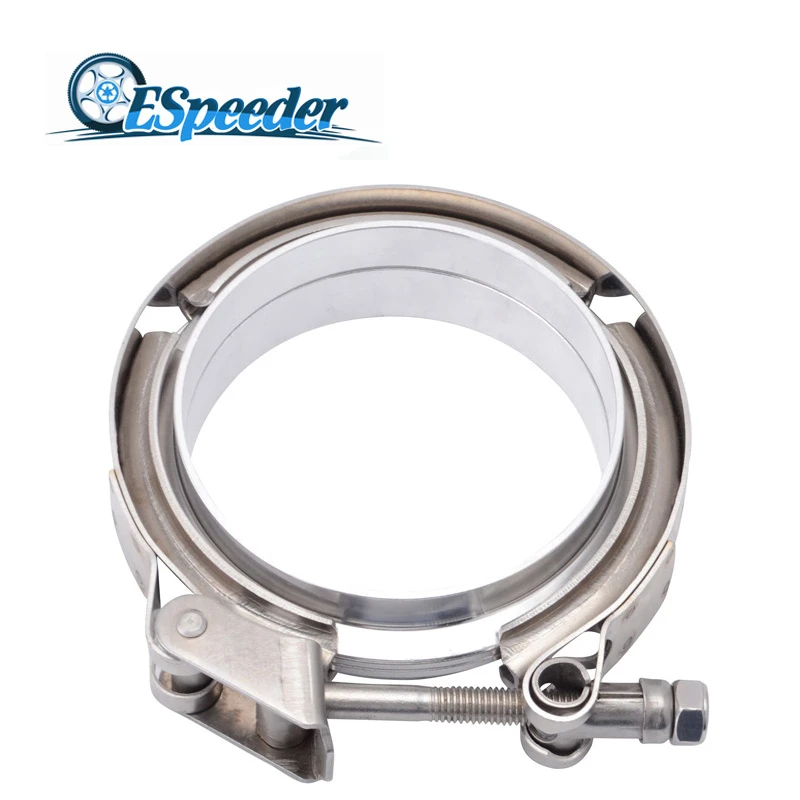 SPEEDWOW 3.5" V-Band Clamp Kit Quick Release Male Female Flange 304 Stainless Steel Exhaust System For Turbo Pipes | Автомобили и