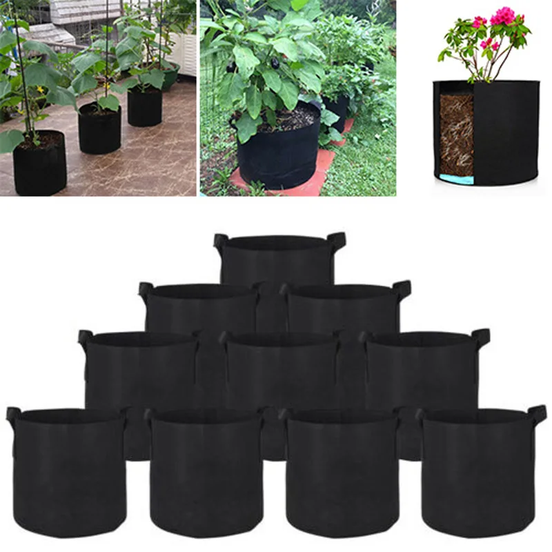 1-10Gallon Pots Non-Woven Fabrics Fabric Grow Pots 10pcs Root Garden Container New
1-10Gallon Pots Non-Woven Fabrics Fabric Grow Pots 10pcs Root Garden Container New