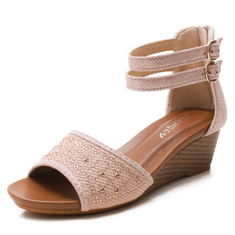 2021 Summer New Casual Fashion Lightweight Simple Lady Bohemian Back Zipper Open Toe Comfortable Ladies Wedge Sandals XM072
2021 Summer New Casual Fashion Lightweight Simple Lady Bohemian Back Zipper Open Toe Comfortable Ladies Wedge Sandals XM072