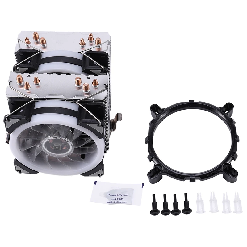 6 Heat Pipe Cpu Cooler Led Fan 3 Line Cpu Fan Cpu Heatsink For 775/1150/1155/1156/1366 For Amd All
6 Heat Pipe Cpu Cooler Led Fan 3 Line Cpu Fan Cpu Heatsink For 775/1150/1155/1156/1366 For Amd All