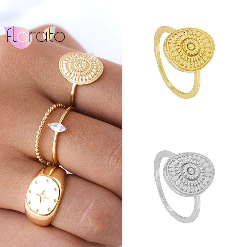 Vintage Rings for Women Bohemian Sunflower Ring Simple Design Metal Ring Fashion Party Jewelry Accessories Gift
Vintage Rings for Women Bohemian Sunflower Ring Simple Design Metal Ring Fashion Party Jewelry Accessories Gift