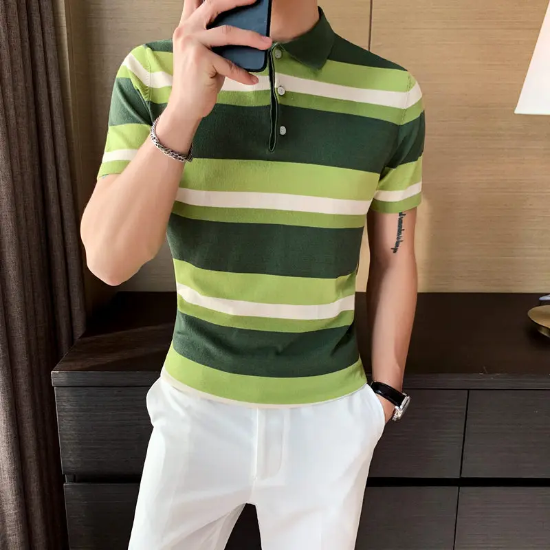 Knitting High Polo Quality Slim Fit Polo Shirt Men Short Sleeve Casual Polo Homme Streetwear 2020 Fashion Stripe Polo Shirt Men
Knitting High Polo Quality Slim Fit Polo Shirt Men Short Sleeve Casual Polo Homme Streetwear 2020 Fashion Stripe Polo Shirt Men