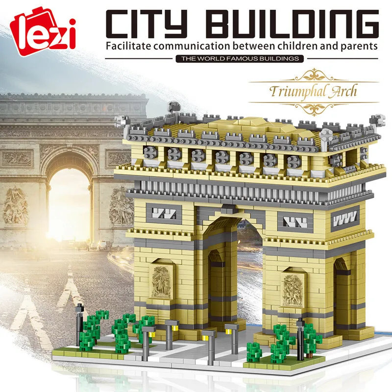 World Architecture Mini Building Blocks Arch of Triumph Gate 3D City Model DIY Diamond Bricks Building Toy for Children Gifts
World Architecture Mini Building Blocks Arch of Triumph Gate 3D City Model DIY Diamond Bricks Building Toy for Children Gifts