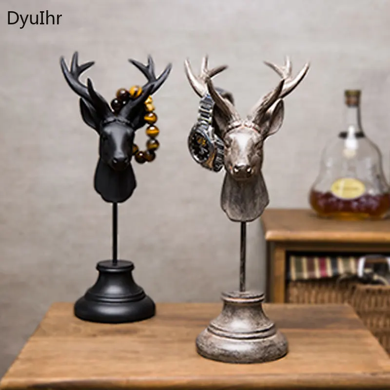 European style retro deer head jewelry stand creative gift antlers livingroom wine cabinet Ornaments home decoration accessories
European style retro deer head jewelry stand creative gift antlers livingroom wine cabinet Ornaments home decoration accessories