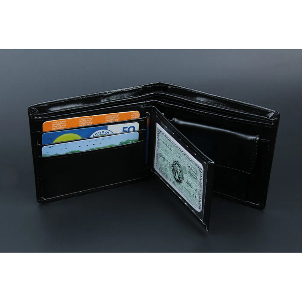 Мужской складной деловой кожаный бумажник ID кредитный держатель для карт
