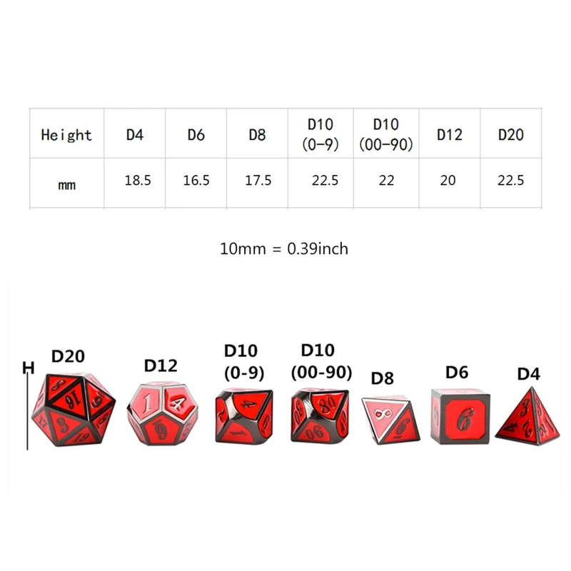 2021 Top 7pcs/set Metal Dice Set RPG MTG DND Metal Polyhedral Dice Role Playing Games
2021 Top 7pcs/set Metal Dice Set RPG MTG DND Metal Polyhedral Dice Role Playing Games