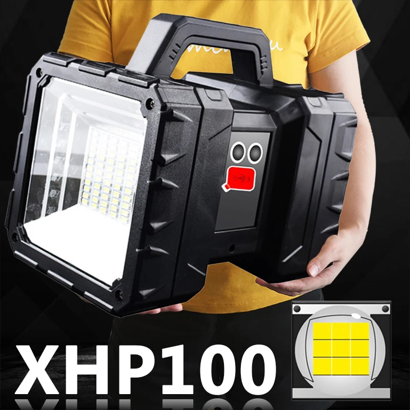 XHP100 Double Head Super Bright LED Torch Usb Rechargeable Searchlight Handheld Flashlight Work Spotlight Floodling Light Litwod
XHP100 Double Head Super Bright LED Torch Usb Rechargeable Searchlight Handheld Flashlight Work Spotlight Floodling Light Litwod