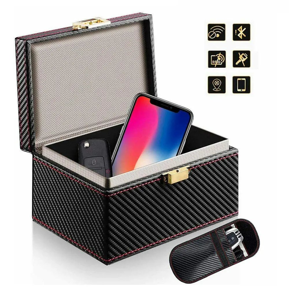 2/3pcs/Set Car Keys Signal Blocker Wooden Large Storage Box RFID Keyless Entry + PU Leather Phone Key Fob Bag Pouch
2/3pcs/Set Car Keys Signal Blocker Wooden Large Storage Box RFID Keyless Entry + PU Leather Phone Key Fob Bag Pouch