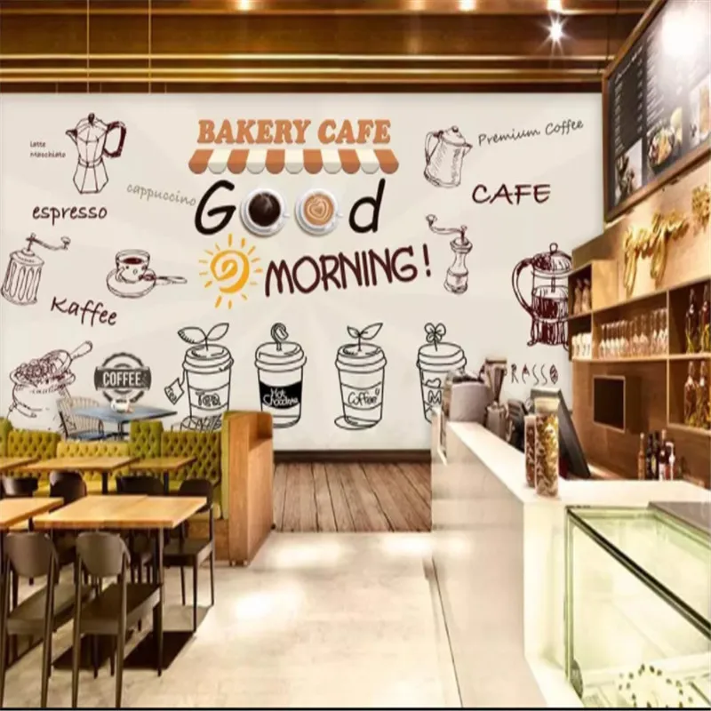Custom Mural wallpaper 3d European hand-painted coffee shop products photo wall papers cafe restaurant decor papel de parede 3d
Custom Mural wallpaper 3d European hand-painted coffee shop products photo wall papers cafe restaurant decor papel de parede 3d