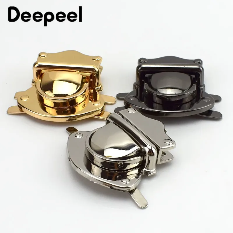 

Deepeel 4pcs 29X39mm/57X40mm Metal Lock Clasp Bag Plug Locks Snap Buckle DIY Handbag Purse Deco Replacement Hardware Accessory