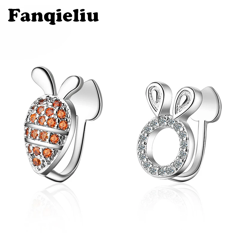 Fanqieliu Asymmetric Carrot White Rabbit Zircon Stud Earrings Fashion Real 925 Sterling Silver Earring Studs For Women FQL20271
Fanqieliu Asymmetric Carrot White Rabbit Zircon Stud Earrings Fashion Real 925 Sterling Silver Earring Studs For Women FQL20271
