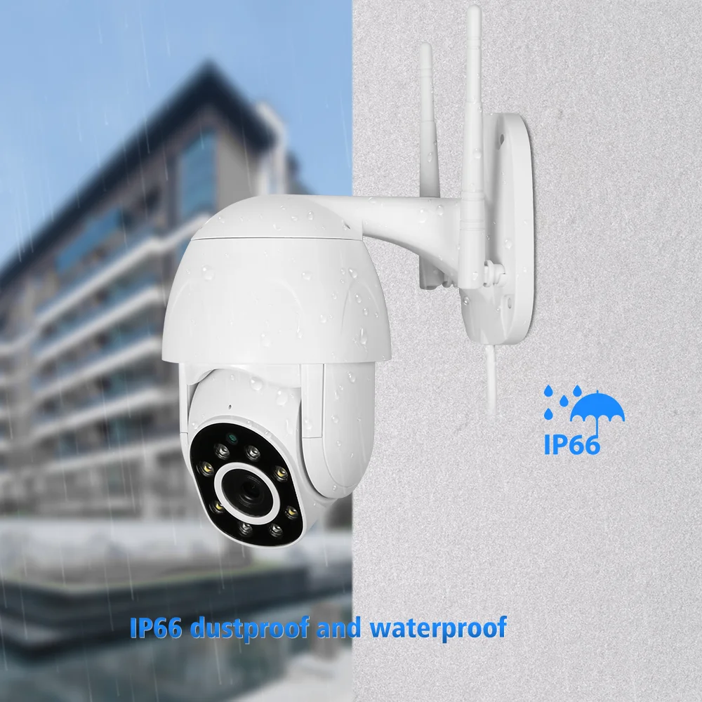 Tuya Smart WiFi IP Camera Outdoor 2MP AI Human Auto-Tracking PTZ 1080P 4X Digital Zoom Color Night Vision CCTV Camera
Tuya Smart WiFi IP Camera Outdoor 2MP AI Human Auto-Tracking PTZ 1080P 4X Digital Zoom Color Night Vision CCTV Camera
