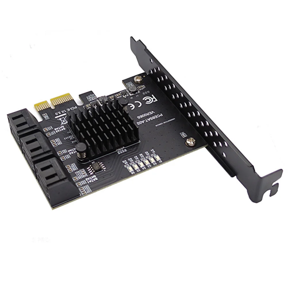 PCIe X1 X4 Adapter to 6 Ports SATA3.0 6GB/s Internal Converter Expansion Card Extender Riser Adapter Card Power
PCIe X1 X4 Adapter to 6 Ports SATA3.0 6GB/s Internal Converter Expansion Card Extender Riser Adapter Card Power