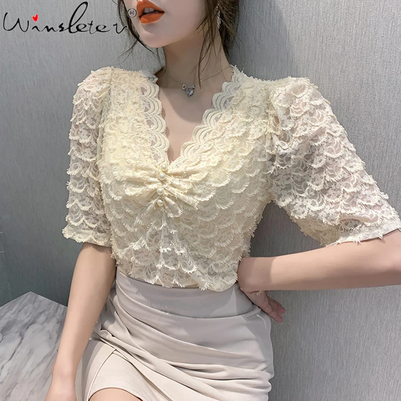 Summer Lace Solid T-shirt Women Casual Polyester Short Sleeve Tee-Shirts Slim Female Tops Women 2020 New Fashion S-3XL T04711B
Summer Lace Solid T-shirt Women Casual Polyester Short Sleeve Tee-Shirts Slim Female Tops Women 2020 New Fashion S-3XL T04711B