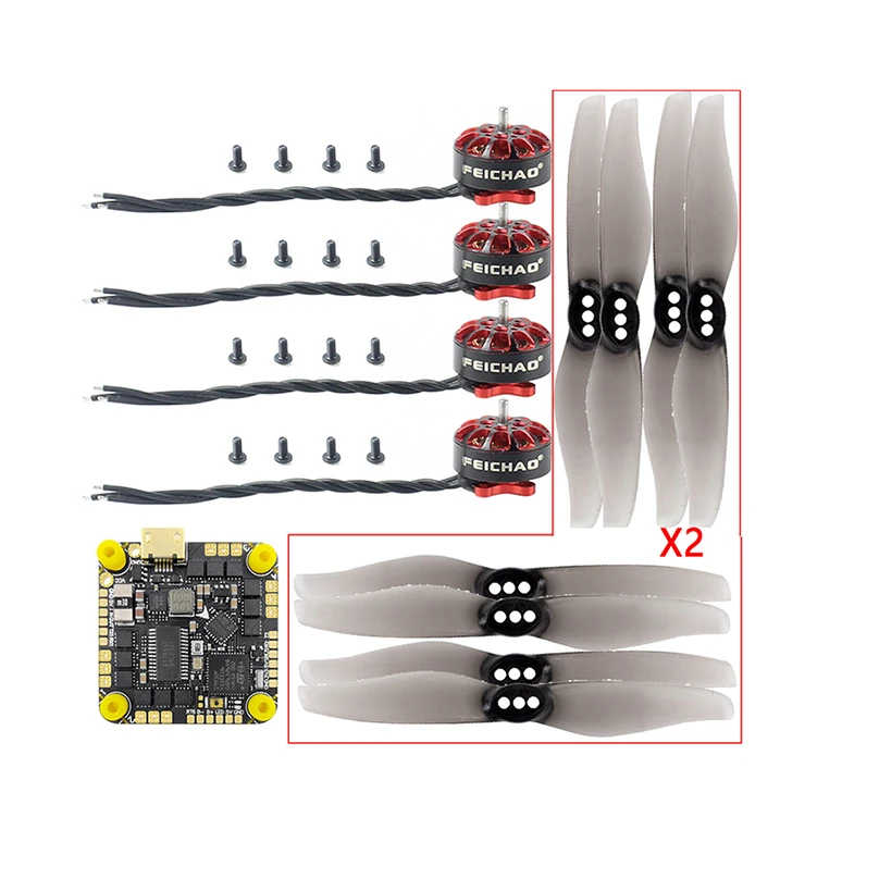 JMT F411 20A AIO 2S-5S Flight Controller + 4100KV / 5000KV Motor + 3inch PC Propeller + 5.8G VTX for DIY RC Drone
JMT F411 20A AIO 2S-5S Flight Controller + 4100KV / 5000KV Motor + 3inch PC Propeller + 5.8G VTX for DIY RC Drone