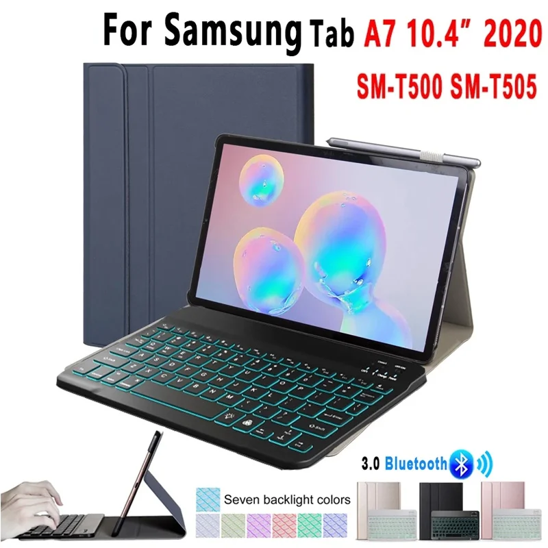 Backlit Keyboard Case for Samsung Galaxy Tab A7 10.4 inch 2020 Tablet Funda SM-T505 T500 Slim Wireless Keyboard Leather Cover
Backlit Keyboard Case for Samsung Galaxy Tab A7 10.4 inch 2020 Tablet Funda SM-T505 T500 Slim Wireless Keyboard Leather Cover