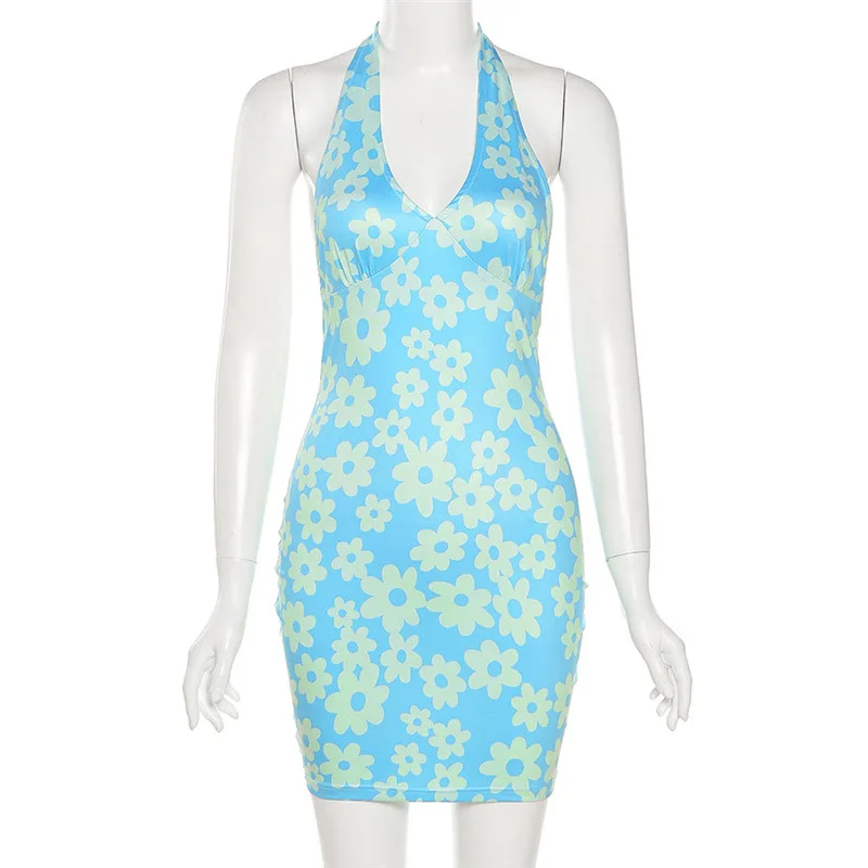 Ggbaofan Summer Floral Print Backless Mini Dress Halter V-Neck Bodycon Dresses For Women Sexy Slim Streetwear Y2K Holiday Outfit
Ggbaofan Summer Floral Print Backless Mini Dress Halter V-Neck Bodycon Dresses For Women Sexy Slim Streetwear Y2K Holiday Outfit