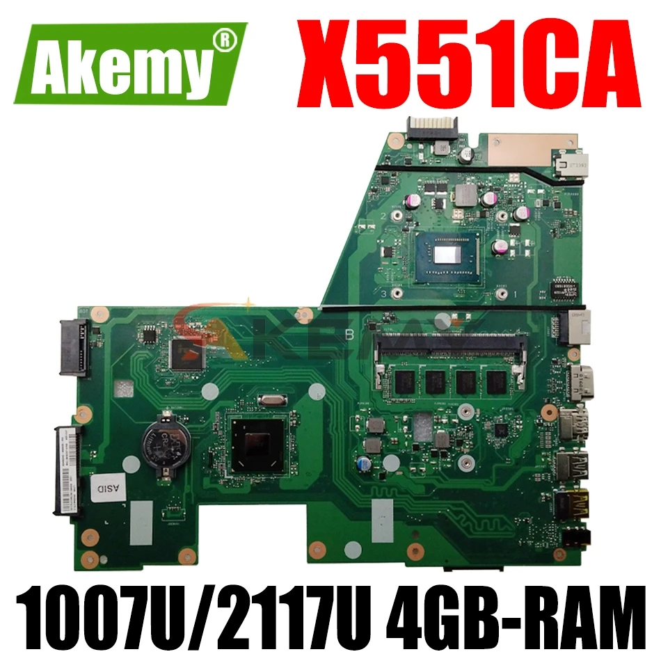 AKEMY X551CA Laptop Motherboard For ASUS X551CAP Original Mainboard 1007U/2117U 4GB-RAM 1xSlot
AKEMY X551CA Laptop Motherboard For ASUS X551CAP Original Mainboard 1007U/2117U 4GB-RAM 1xSlot
