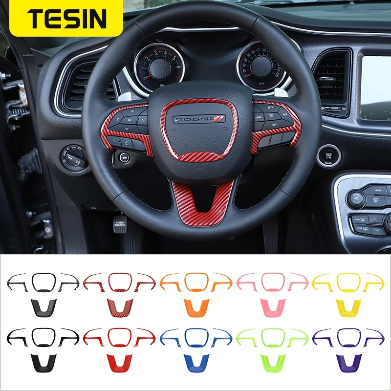 TESIN Car Steering Wheel Decoration Cover Trim Sticker for Dodge Challenger Charger 2015+ Durango 2014+ Car Interior Accessories
TESIN Car Steering Wheel Decoration Cover Trim Sticker for Dodge Challenger Charger 2015+ Durango 2014+ Car Interior Accessories