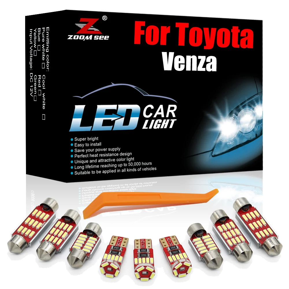 12-24V White Canbus LED Interior Kit 15pcs For Toyota Venza 2009 2010 2012 2013 2014 2015 2016 Vehicle Trunk Dome Map Lamp Light
12-24V White Canbus LED Interior Kit 15pcs For Toyota Venza 2009 2010 2012 2013 2014 2015 2016 Vehicle Trunk Dome Map Lamp Light