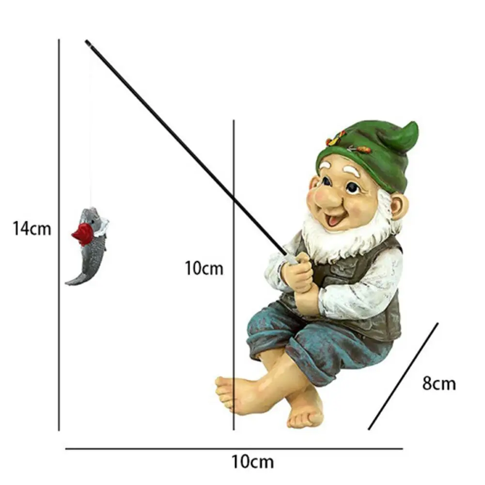 Garden Gnome Statue Resin Fishing Dwarf Elf Figurines Outdoor Pastoral Landscape Ornaments for Garden Yard Lawn Outdoor Decor
Garden Gnome Statue Resin Fishing Dwarf Elf Figurines Outdoor Pastoral Landscape Ornaments for Garden Yard Lawn Outdoor Decor