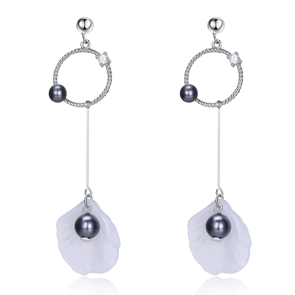 

ZEMIOR 925 Sterling Silver Drop Earrings For Women Imitation Pearls Romantic Earring Engagement Fine Jewelry New Arrival Best