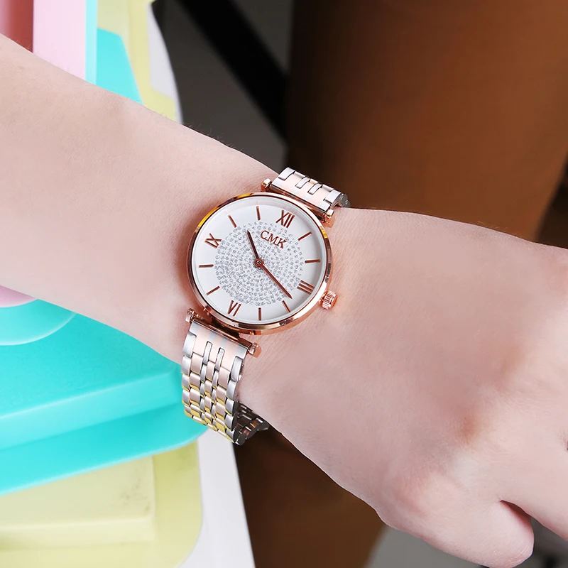 Gypsophila Diamond Design Women Watches Fashion Silver Round Dial Stainless Steel Band Quartz Wrist Watch Gifts Relogio Feminino
Gypsophila Diamond Design Women Watches Fashion Silver Round Dial Stainless Steel Band Quartz Wrist Watch Gifts Relogio Feminino