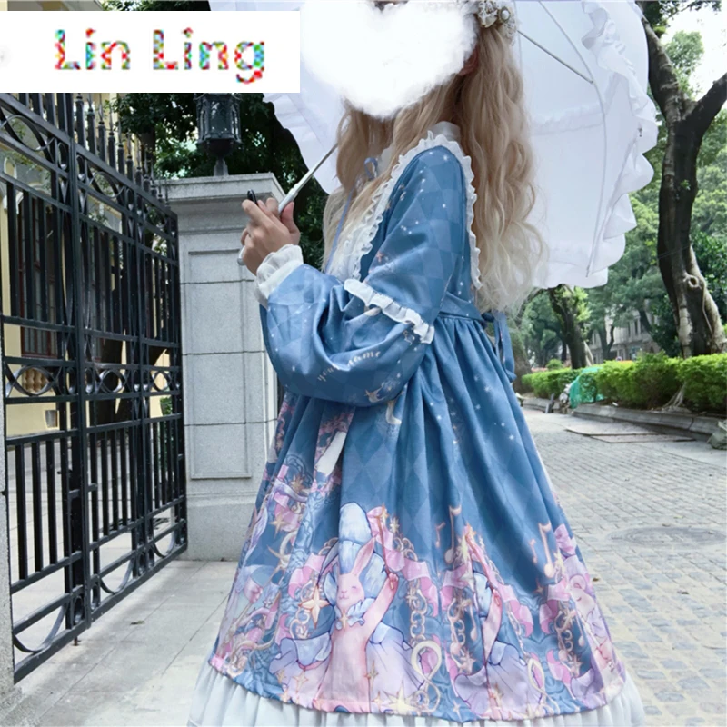 Summer Lolita Long Sleeve Dress Costume Sweet Loose Women New Fashion Cute Flower Dress
Summer Lolita Long Sleeve Dress Costume Sweet Loose Women New Fashion Cute Flower Dress
